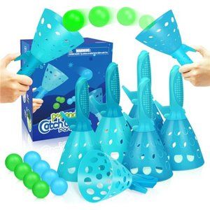 Outdoor Indoor Games Activities for Kids,Pop & Catch Ball Games with 6 Launcher